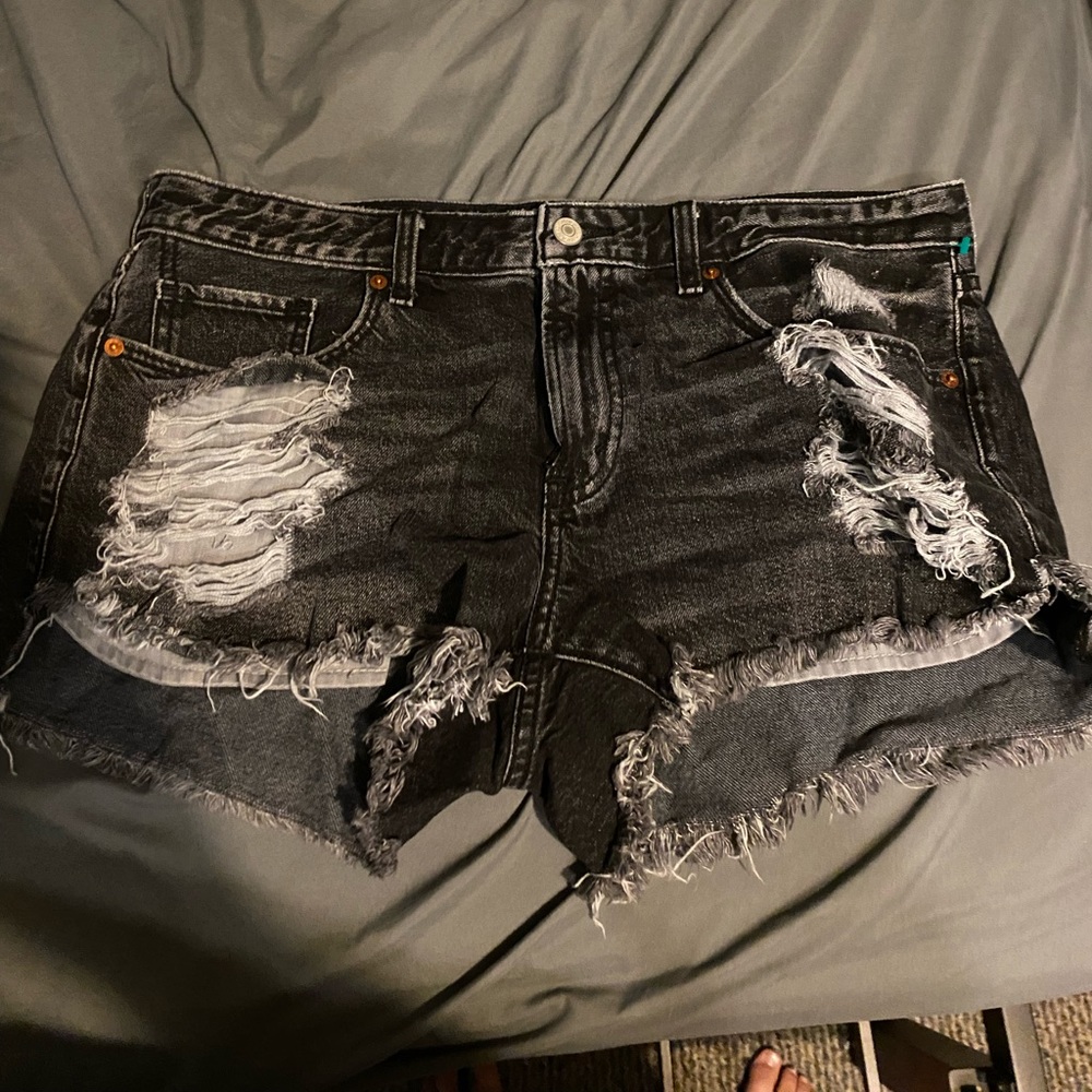 Black Cut-Off Shorts
